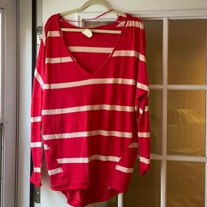 We the free red striped shirt. Size XS.